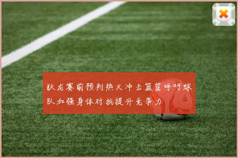 狄龙赛前预判热火冲击篮筐呼吁球队加强身体对抗提升竞争力